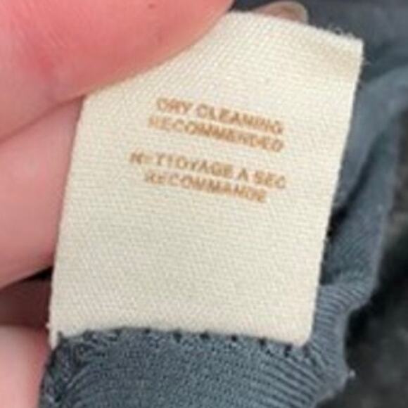 Free People Charcoal Gray Herringbone Gathered Puff Shoulder Wool Blend Jacket - Picture 13 of 16